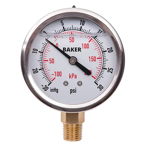 2.5" PRESSURE DIAL -30Hg / 30 PSI LOW 0.25"