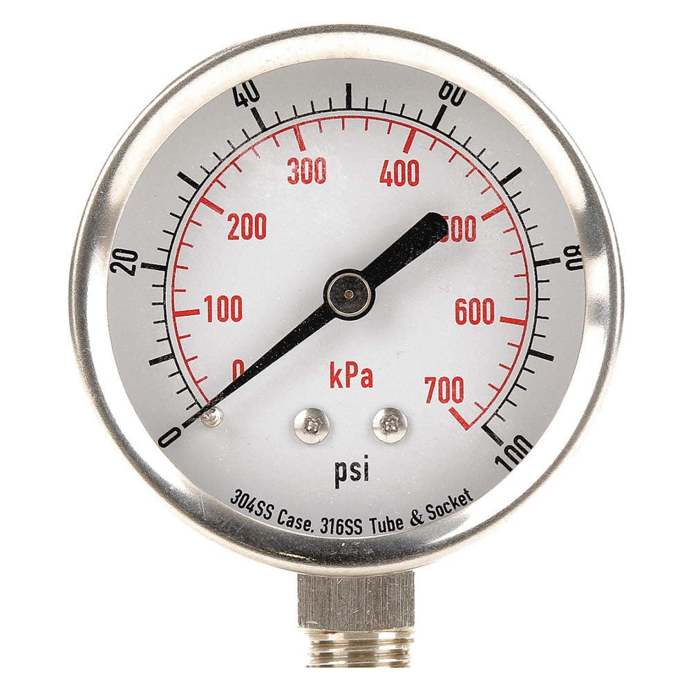 Cadran à pression 2,5" 100 PSI BAS ,25"