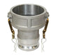 REDUCED 4" FEMALE X 3" MALE CAM LOCK ALUMINUM
