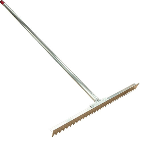 Box of 6 assembled asphalt rakes with 36" blade and grey handle