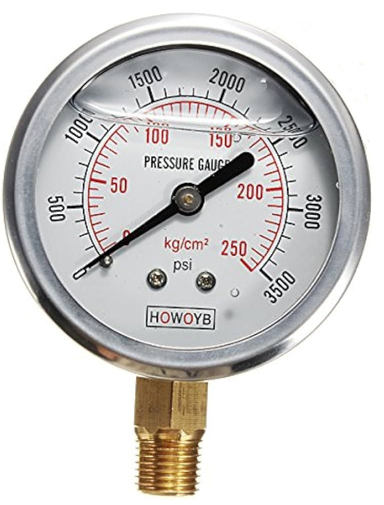 Cadran à pression 2,5" 3500 PSI BAS ,25"