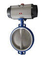 10" WAFER BUTTERFLY VALVE STEEL WITH SINGLE PNEUMATIC ACTUATOR (SPRING RETURN)