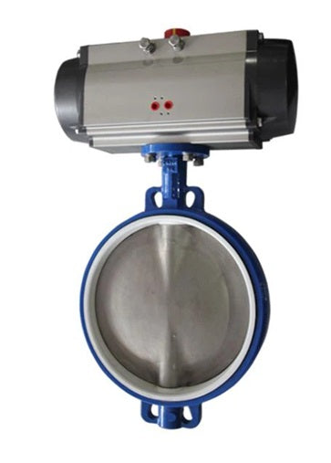 Valve papillon Wafer acier avec actuateur pneumatique double action - 8"