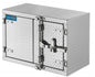 22" DEEP X 21" HIGH X 42" WIDE ALUMINUM BOX WITH TWO DOORS